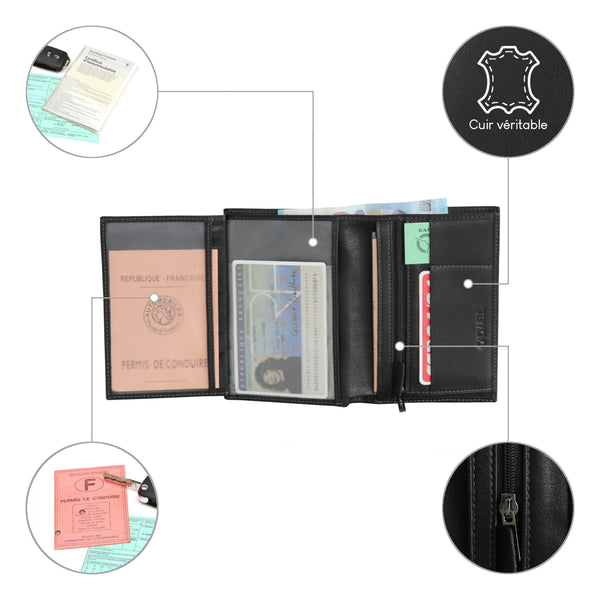 Portefeuille Cadwell 6cc avec porte-monnaie