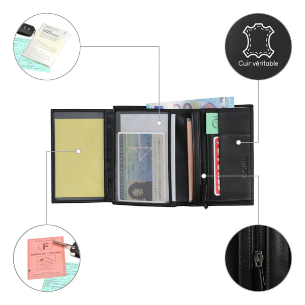 Portefeuille Cadwell 6cc avec porte-monnaie