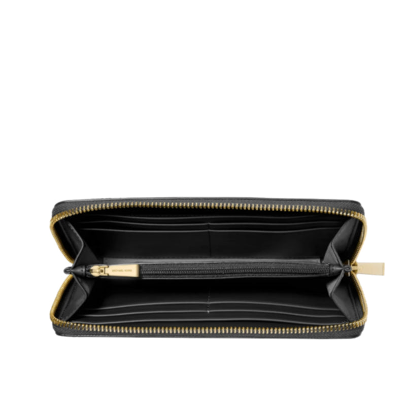 Portefeuille Jet Set grand format en cuir grainé Michael Kors