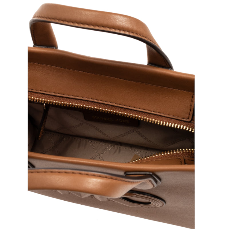 Sac messager Gigi Small Empire en cuir embossé du logo Empire