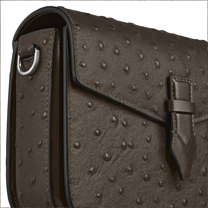 Sac à bandoulière Montblanc en cuir embossé Autruche