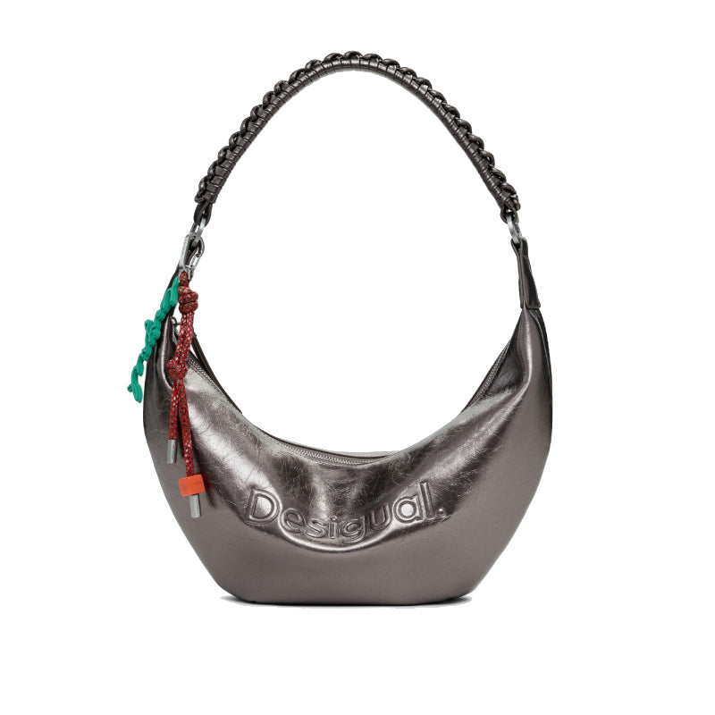 Sac bandoulière logo 3D métallisé moyen - Desigual