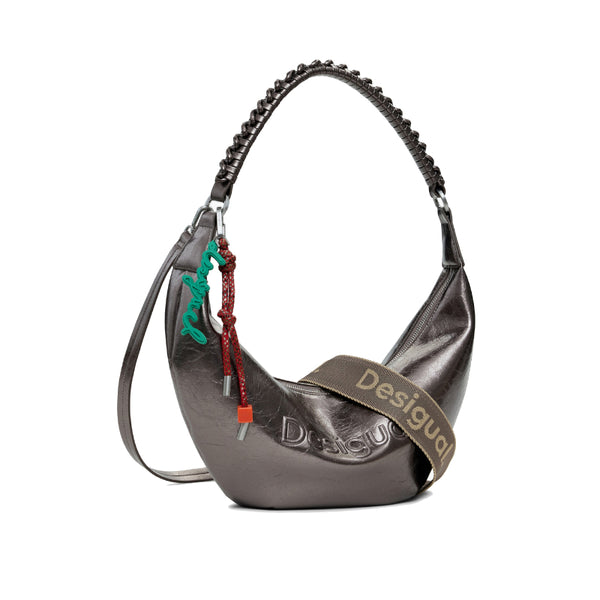 Sac bandoulière logo 3D métallisé moyen - Desigual