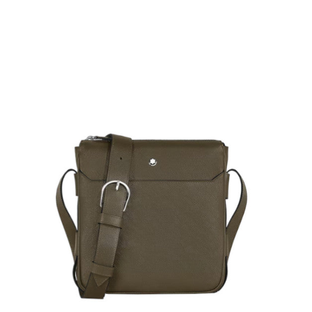 Sac bandoulière vertical en cuir Montblanc Sartorial Kaki