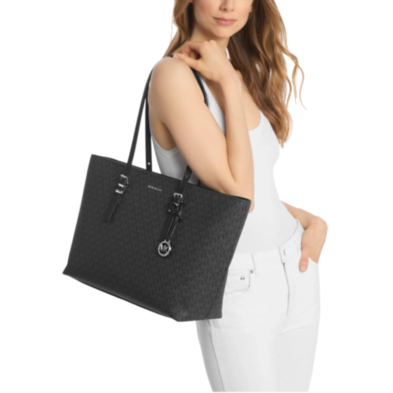 Sac fourre-tout Quinn grand format avec logo signature et cuir Michael Kors