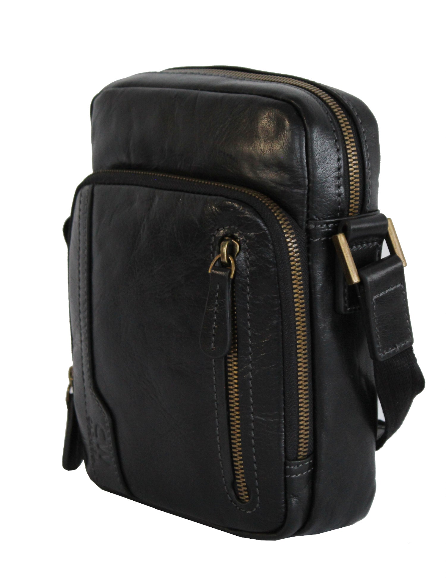 Sacoche Cadwell 100 % Cuir de vachette –  Noir