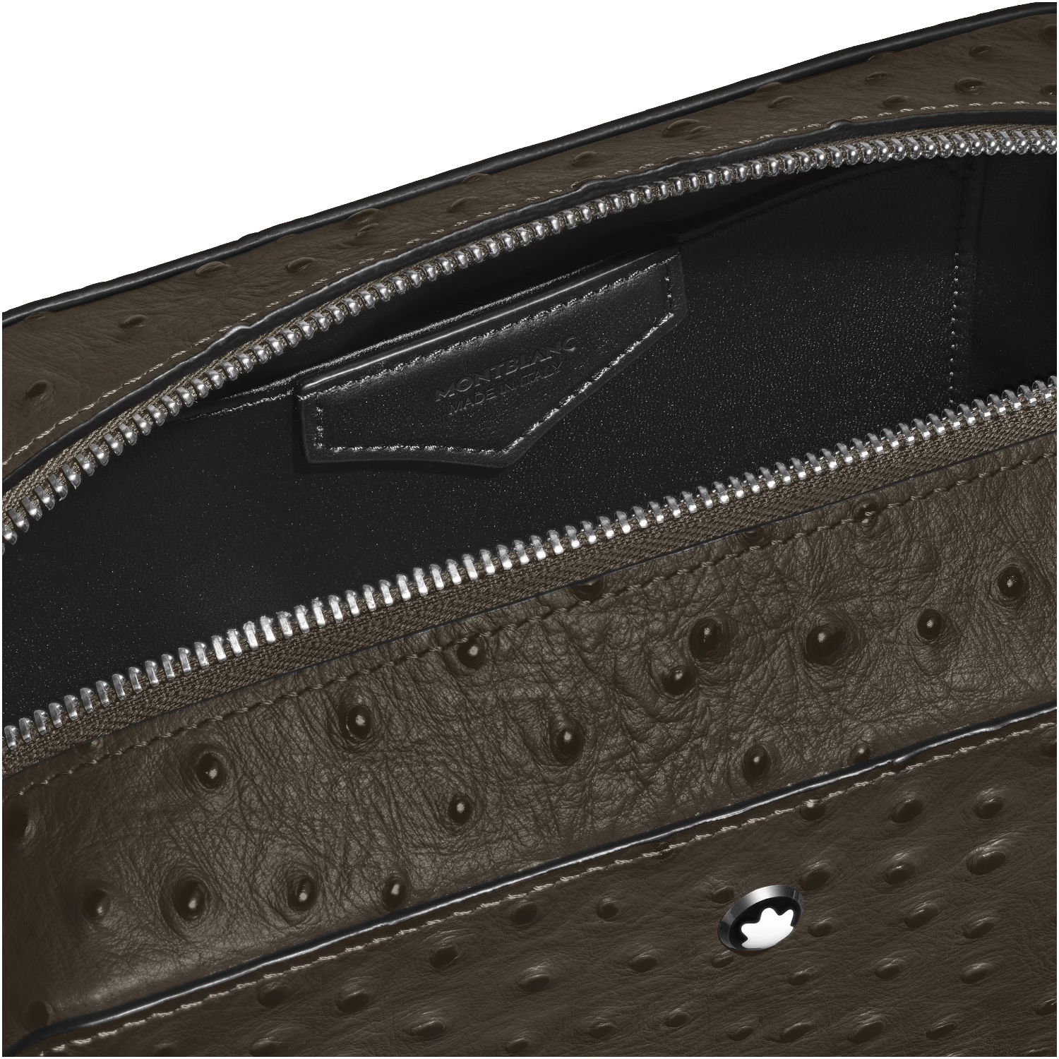 Trousse de toilette Montblanc en cuir embossé Autruche