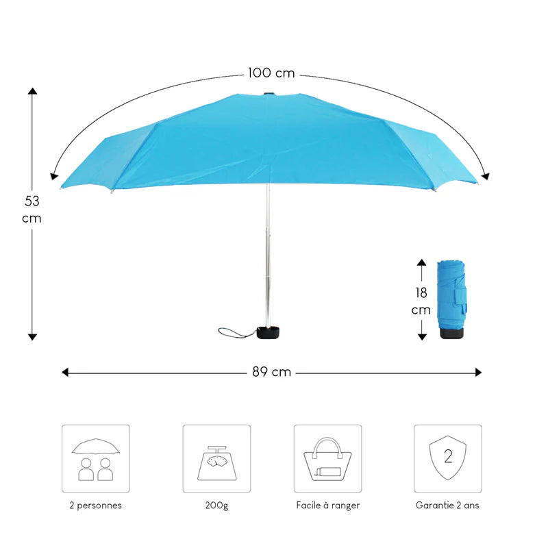 Parapluie ultra compact et résistant - Anti vent et retournement - ALISTAIR - Marque française garantie 1 an