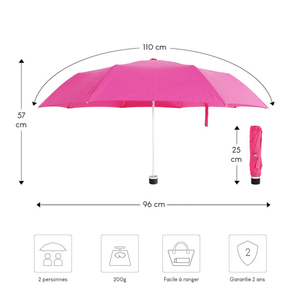 Parapluie ultra compact et résistant - Anti vent et retournement - ALISTAIR - Marque française garantie 1 an