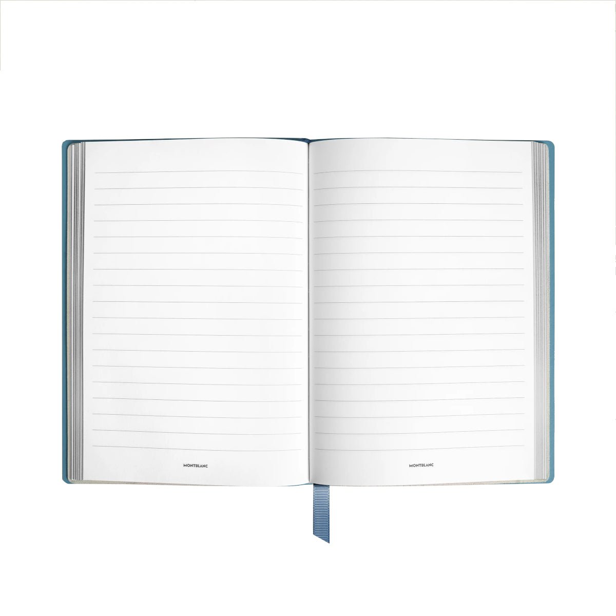 Carnet de noteMontblancCarnet petit format, Montblanc 4810 cuir bleu cendré, bleu, pages lignées