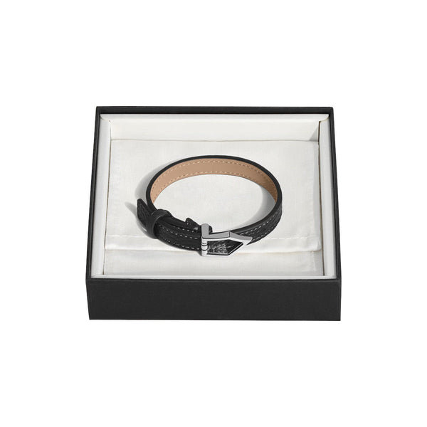 Bracelet Ajustable Horseshoe Montblanc grainé noir