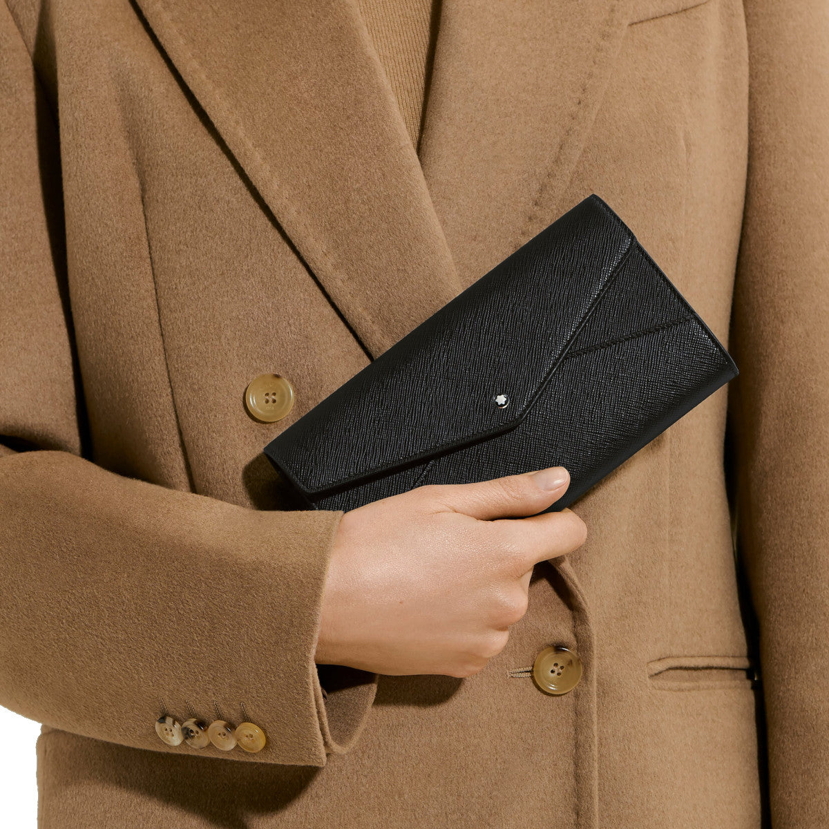 Portefeuille Envelope Continental fin Montblanc Sartorial Noir