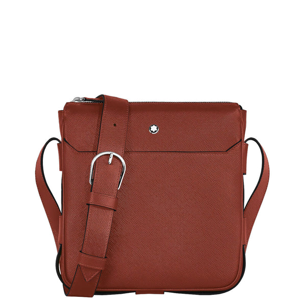 Sac Messenger vertical en cuir Montblanc Sartorial Rouge