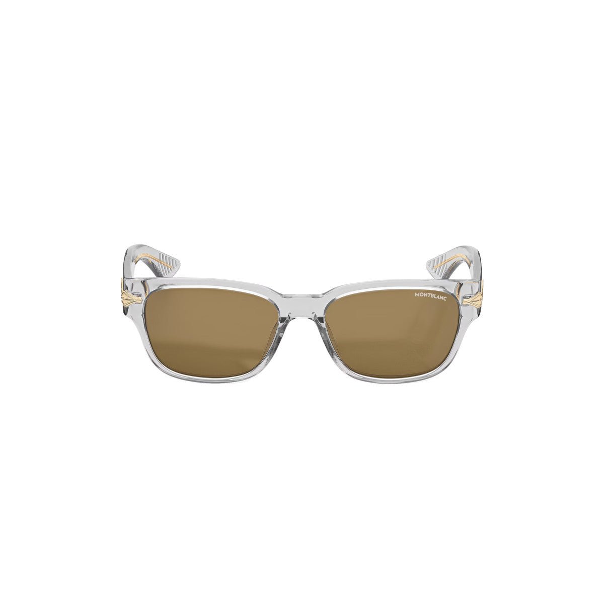 Lunettes de soleilMontblancLunettes de soleil Montblanc carrées à monture en acétate grise