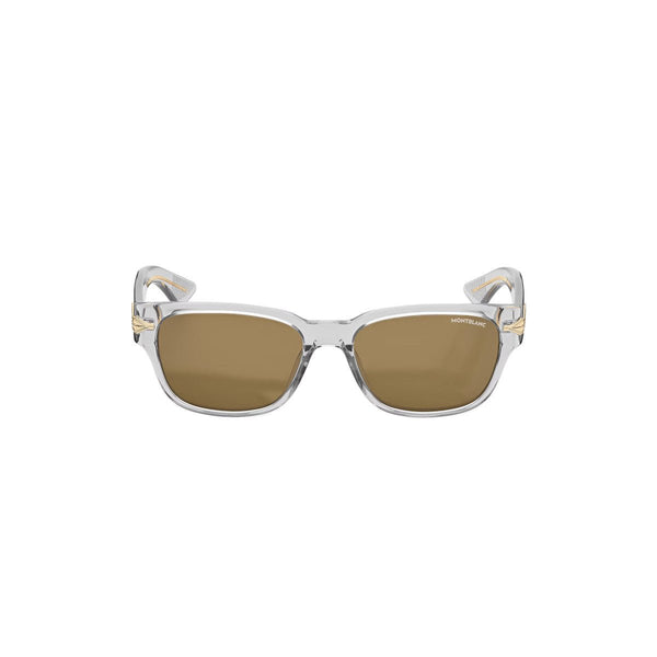 Lunettes de soleilMontblancLunettes de soleil Montblanc carrées à monture en acétate grise
