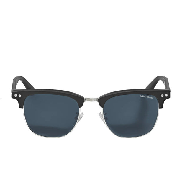 Lunettes de soleil carrées à monture en acétate noire