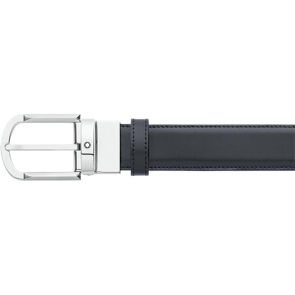 Ceinture affaires réversible noire/marron à couper selon la taille - Boutique-Officielle-Montblanc-Cannes