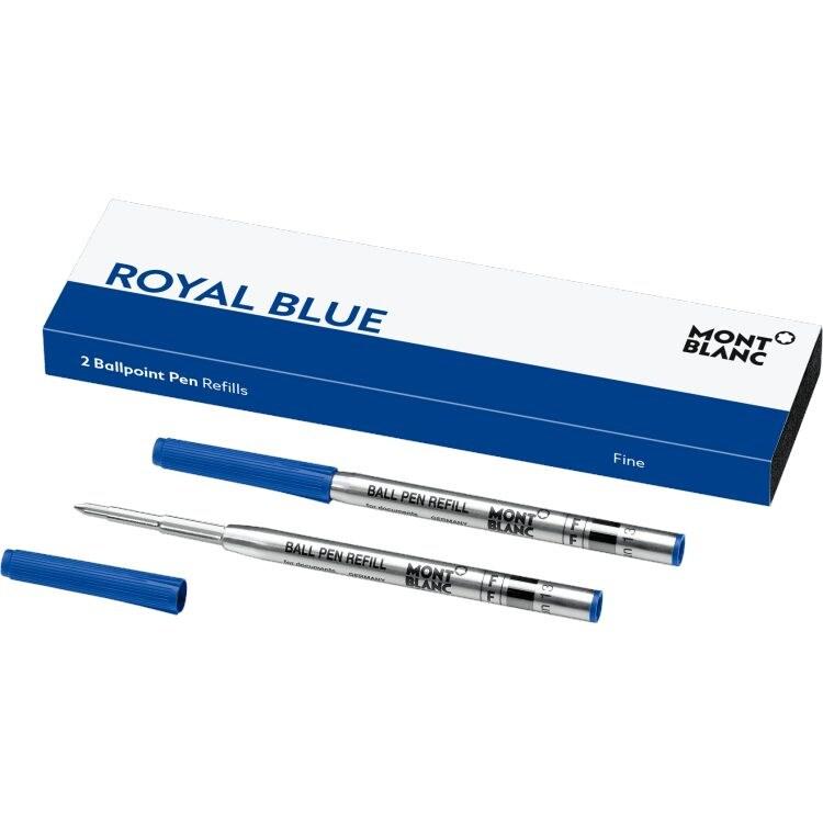 2 recharges pour stylo bille (F), Royal Blue