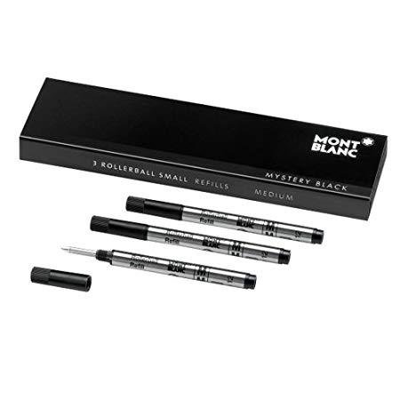 3 Recharges pour rollerball petit modele (M) Mystery Black - Boutique-Officielle-Montblanc-Cannes