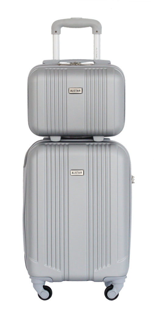 Valise cabine 52cm et Vanity Alistair - Collection Airo 2.0 - 4 roues - ABS ultra résistant - Argent