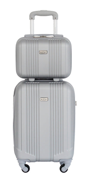 Valise cabine 52cm et Vanity Alistair - Collection Airo 2.0 - 4 roues - ABS ultra résistant - Argent