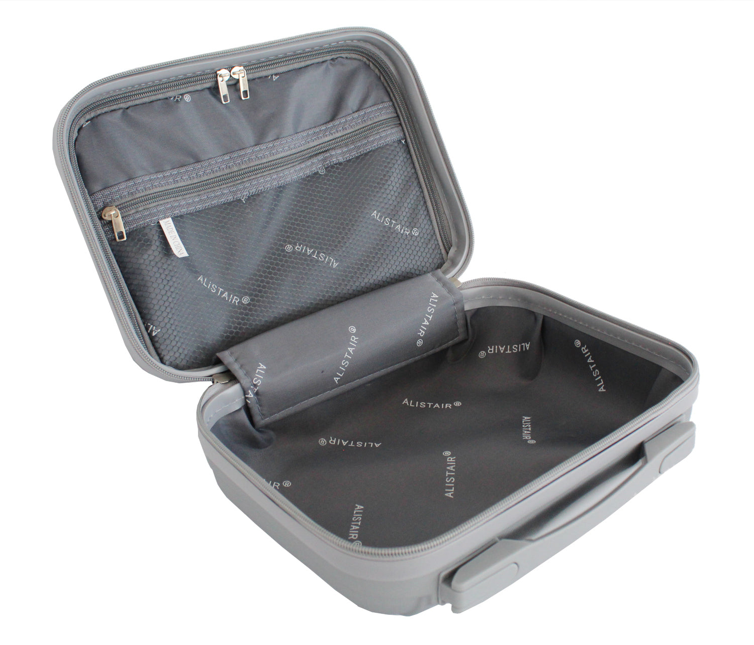 Valise cabine 52cm et Vanity Alistair - Collection Airo 2.0 - 4 roues - ABS ultra résistant - Argent