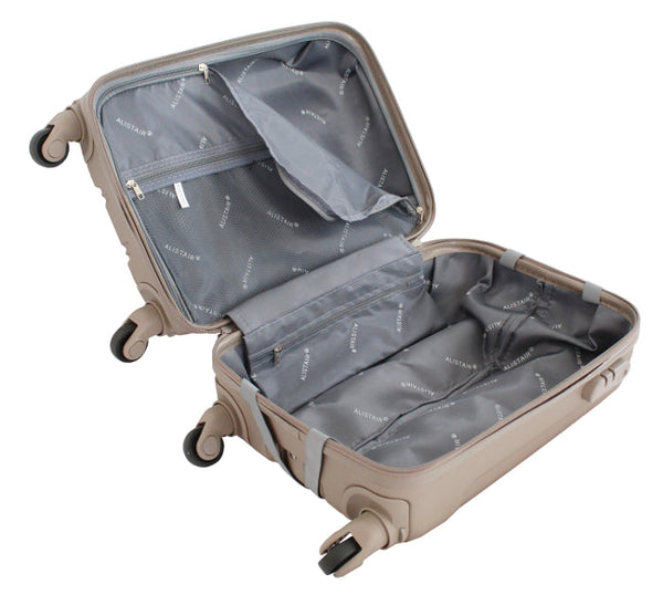 Valise cabine 52cm et Vanity Alistair - Collection Airo 2.0 - 4 roues - ABS ultra résistant - Champagne