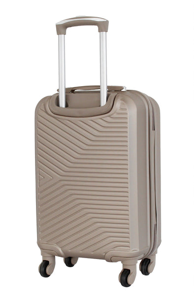 Valise cabine S Alistair - Collection Iron - 4 roues - ABS ultra résistant - Champagne