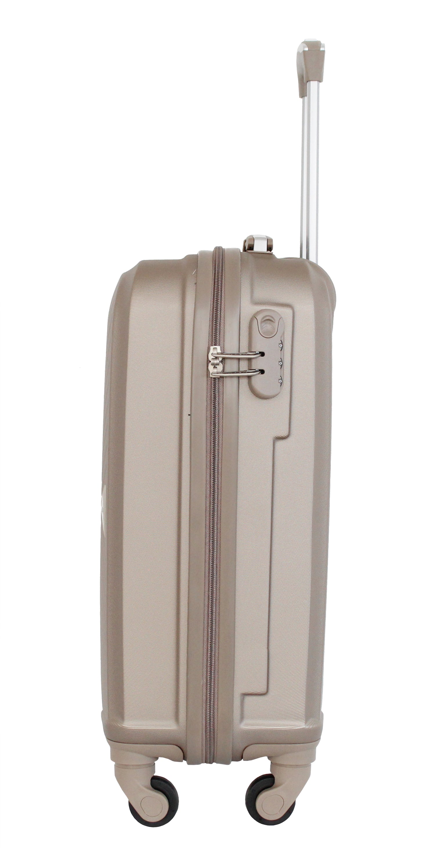 Valise cabine 55 cm et Vanity S Alistair - Collection Iron - 4 roues - ABS ultra résistant - Champagne