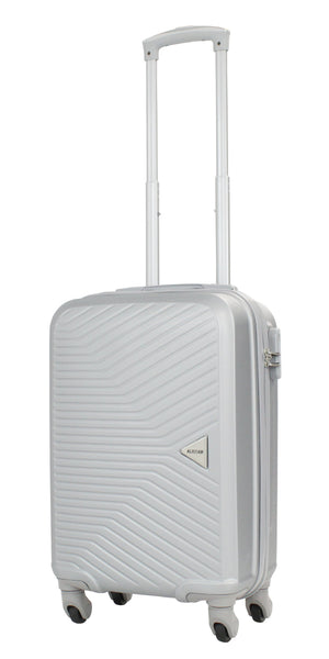 Valise cabine 55 cm et Vanity S Alistair - Collection Iron - 4 roues - ABS ultra résistant - Argent