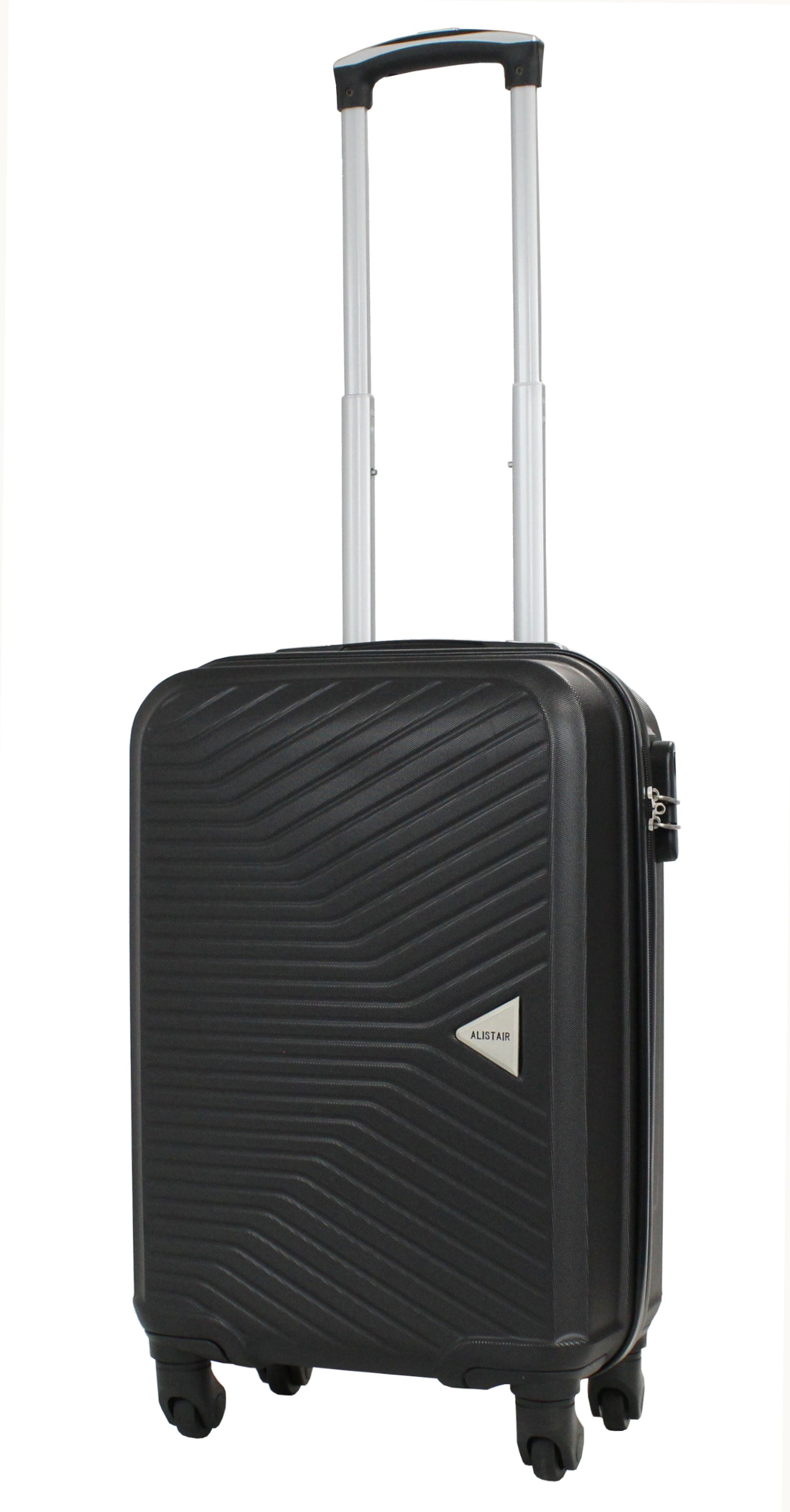 Valise cabine S Alistair - Collection Iron - 4 roues - ABS ultra résistant - Noir