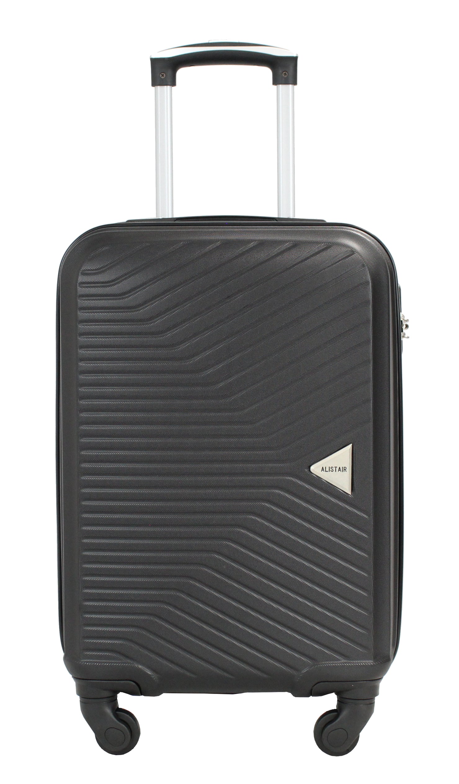 Valise cabine S Alistair - Collection Iron - 4 roues - ABS ultra résistant - Noir
