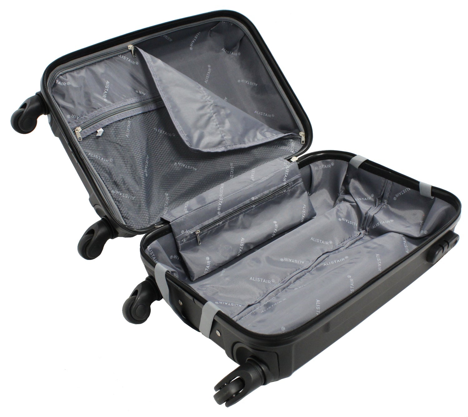 Valise cabine S Alistair - Collection Iron - 4 roues - ABS ultra résistant - Noir