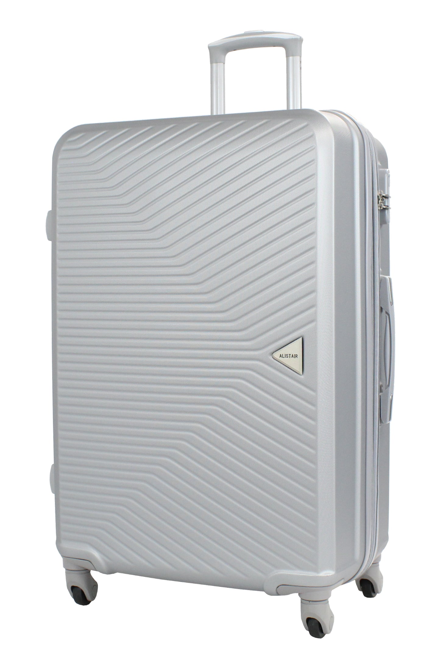 Valise grande taille Alistair - Collection Iron - 4 roues - ABS ultra résistant - Argent