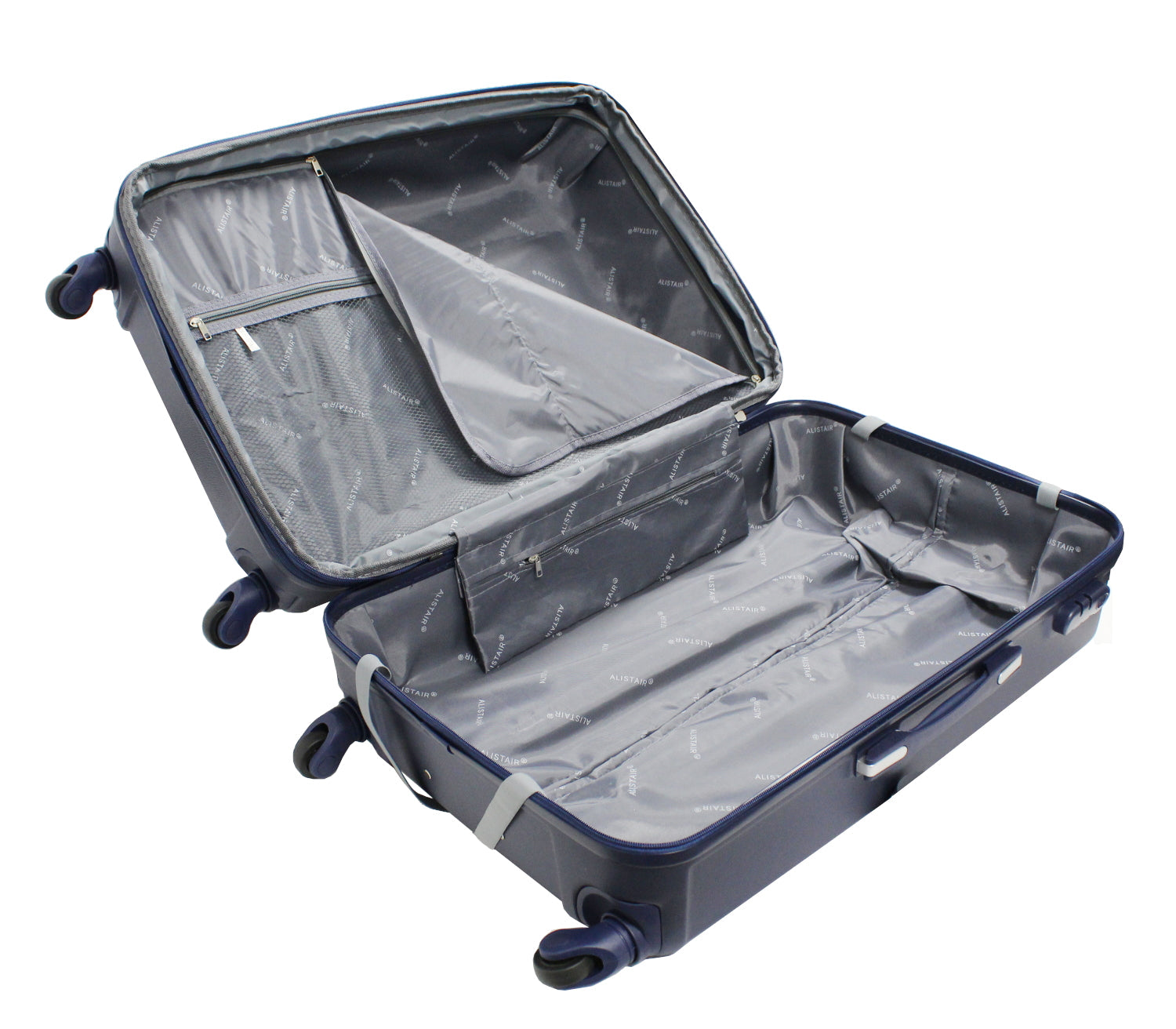 Valise grande taille Alistair - Collection Iron - 4 roues - ABS ultra résistant - Bleu
