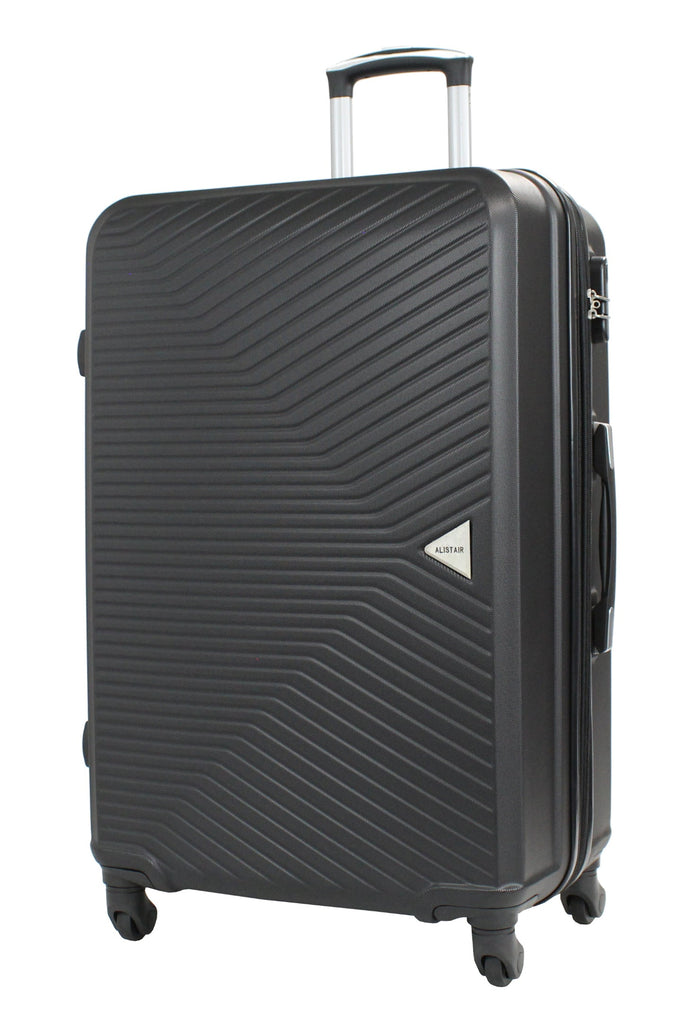 Valise grande taille Alistair - Collection Iron - 4 roues - ABS ultra résistant - Noir