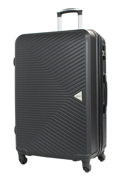 Valise grande taille Alistair - Collection Iron - 4 roues - ABS ultra résistant - Noir