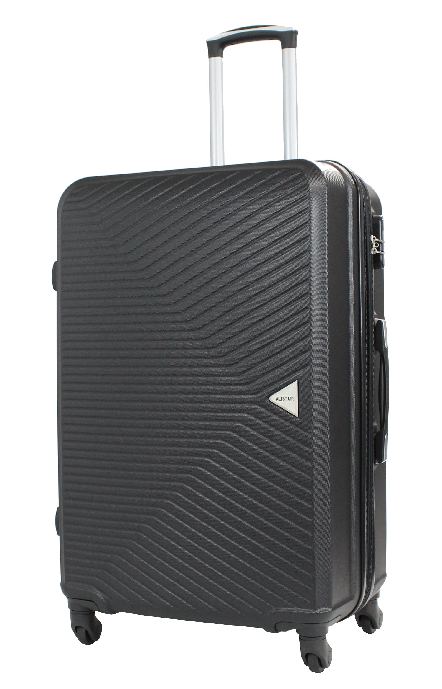 Valise grande taille Alistair - Collection Iron - 4 roues - ABS ultra résistant - Noir