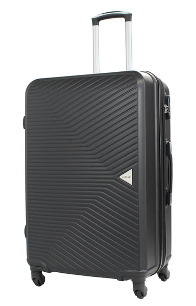 Valise grande taille Alistair - Collection Iron - 4 roues - ABS ultra résistant - Noir