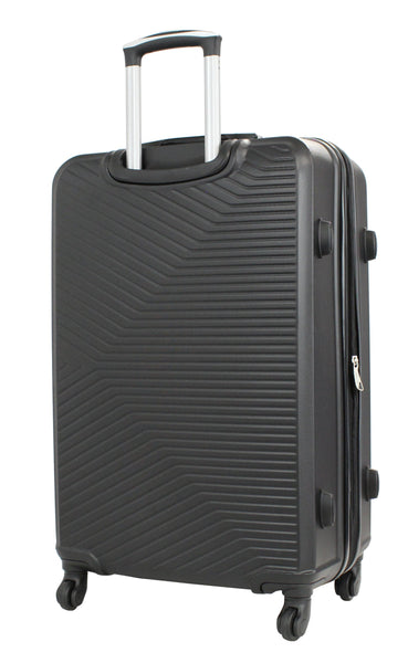Valise grande taille Alistair - Collection Iron - 4 roues - ABS ultra résistant - Noir