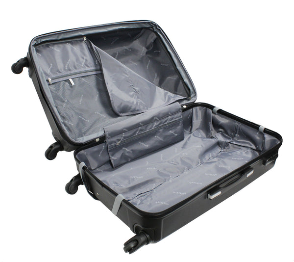 Valise grande taille Alistair - Collection Iron - 4 roues - ABS ultra résistant - Noir