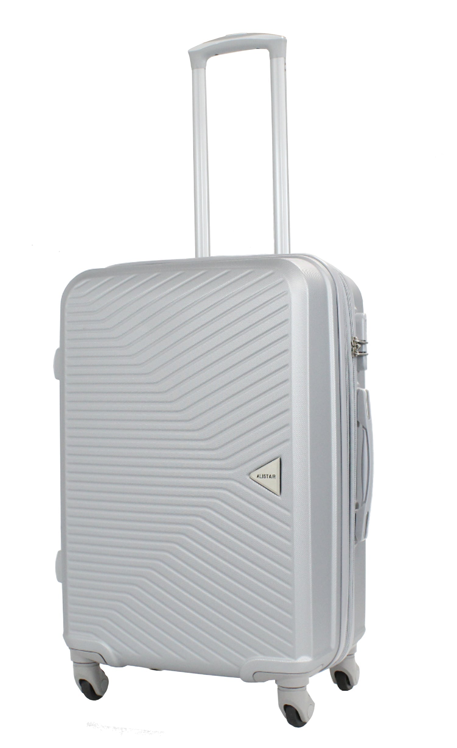 Valise taille moyenne Alistair - Collection Iron - 4 roues - ABS ultra résistant - Argent