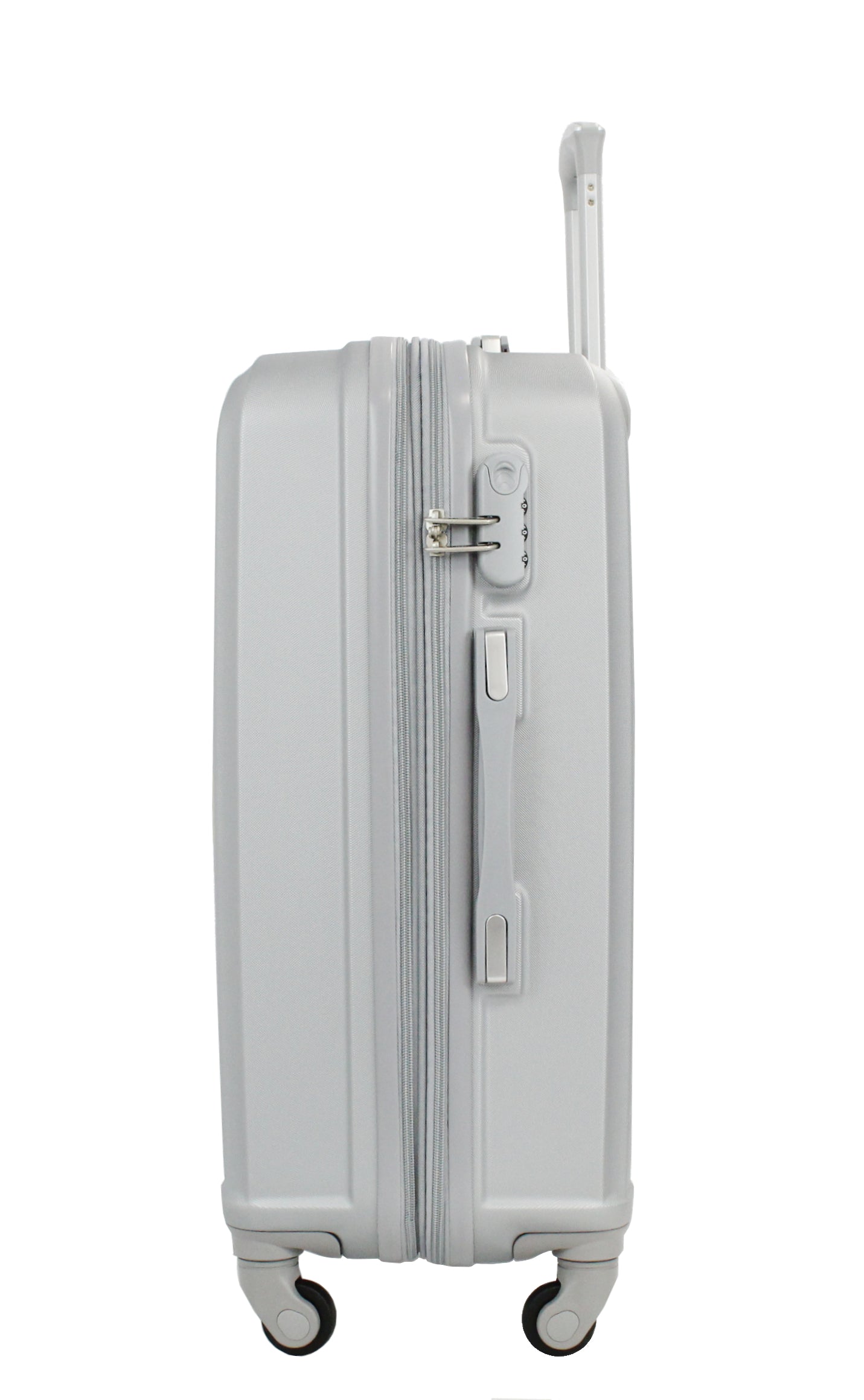 Valise taille moyenne Alistair - Collection Iron - 4 roues - ABS ultra résistant - Argent