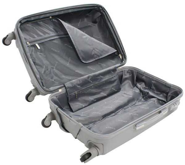 Valise taille moyenne Alistair - Collection Iron - 4 roues - ABS ultra résistant - Argent