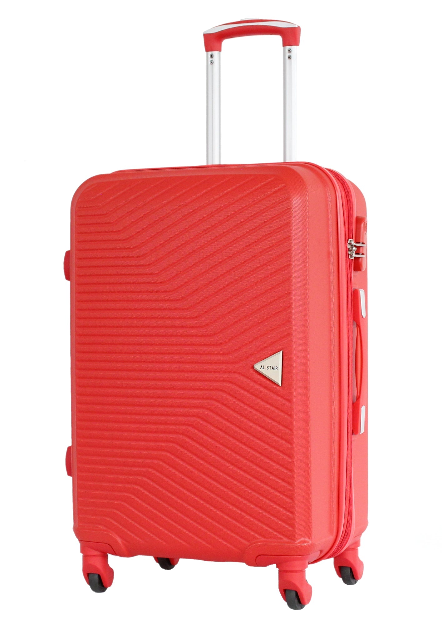 Valise taille moyenne Alistair - Collection Iron - 4 roues - ABS ultra résistant - Rouge