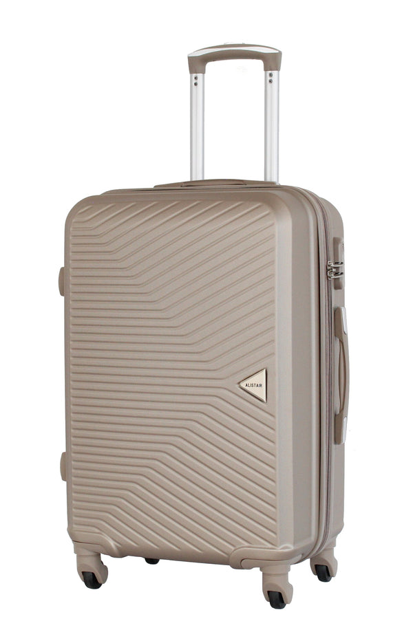 Valise taille moyenne Alistair - Collection Iron - 4 roues - ABS ultra résistant - Champagne