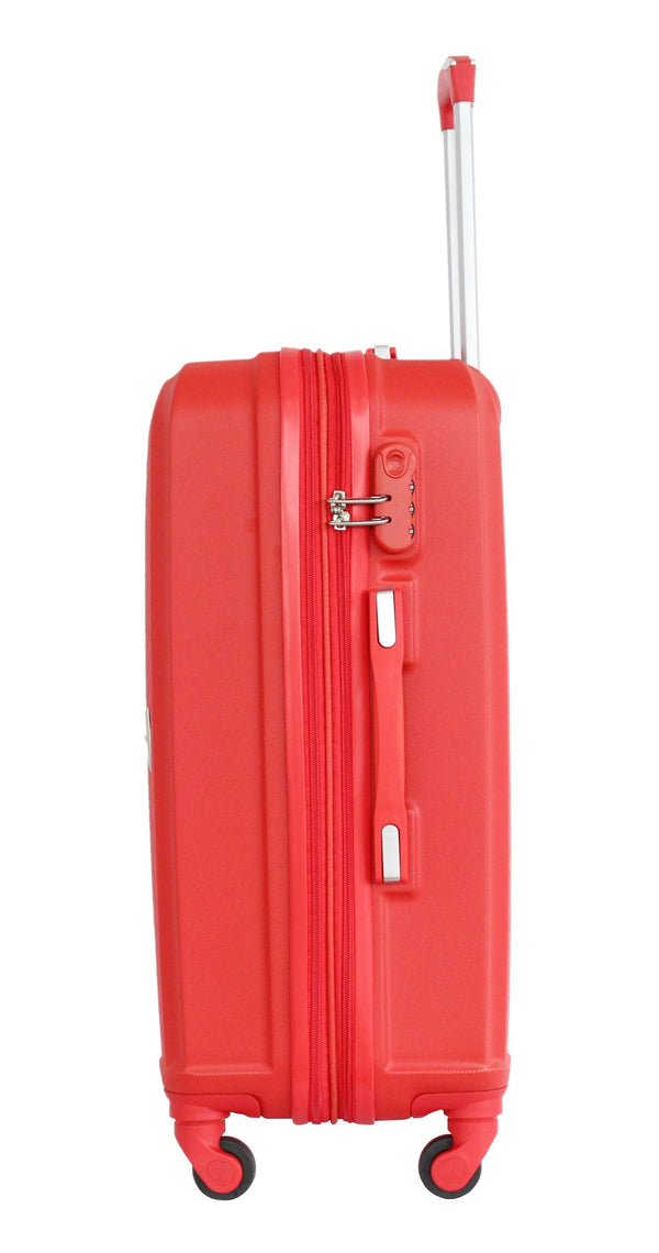 Valise taille moyenne Alistair - Collection Iron - 4 roues - ABS ultra résistant - Rouge