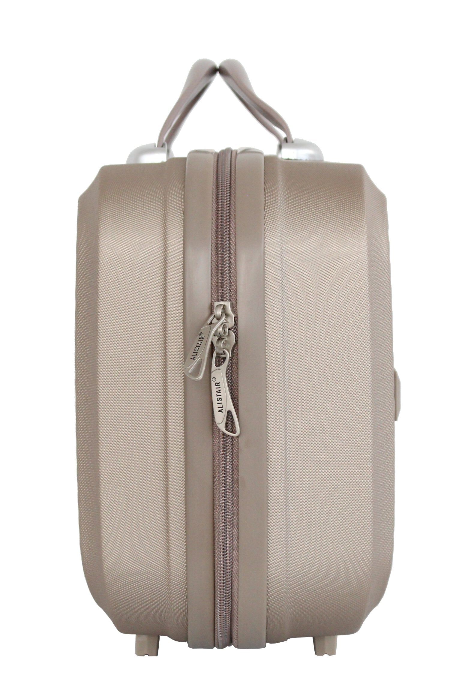 Valise cabine 55 cm et Vanity S Alistair - Collection Iron - 4 roues - ABS ultra résistant - Champagne