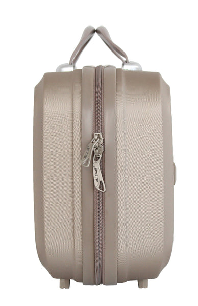 Valise cabine 55 cm et Vanity S Alistair - Collection Iron - 4 roues - ABS ultra résistant - Champagne