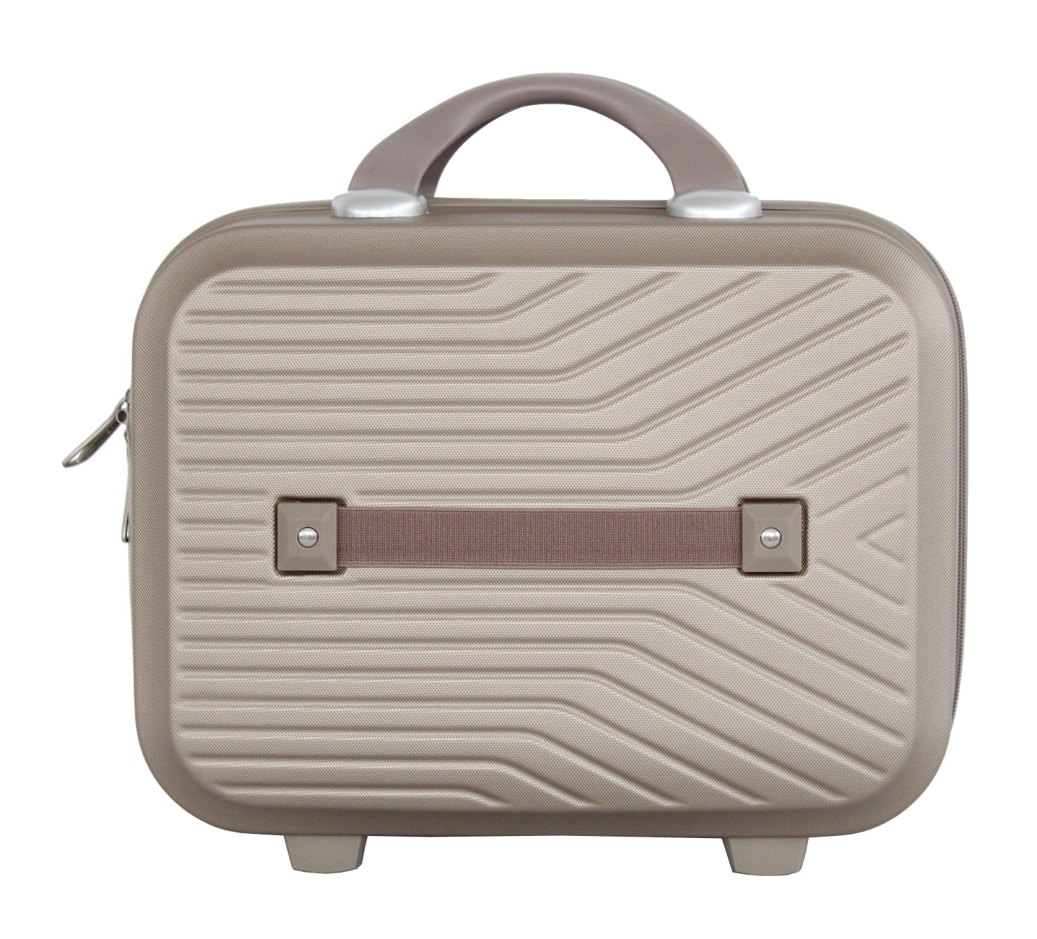 Valise cabine 55 cm et Vanity S Alistair - Collection Iron - 4 roues - ABS ultra résistant - Champagne